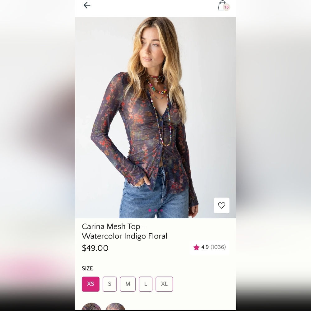 3 Floral Sheer Button-Up Blouse's